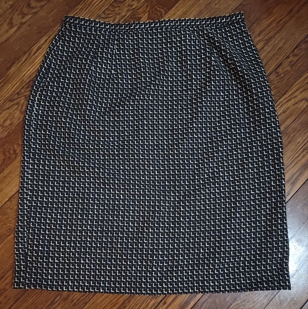 Talbot Black & White Lined Skirt Sz 12